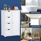 Modern MDF Storage Cabinet with 4 Drawers and Adjustable Shelf Ideal for Bathroom or Bedroom